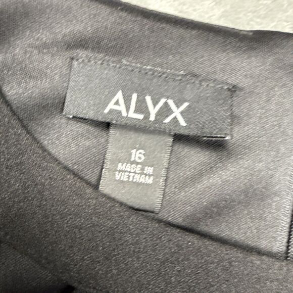 Alyx Dress Solid Black Sleeveless A Line Womens 16 Office Wedding Guest NWT - Picture 6 of 10